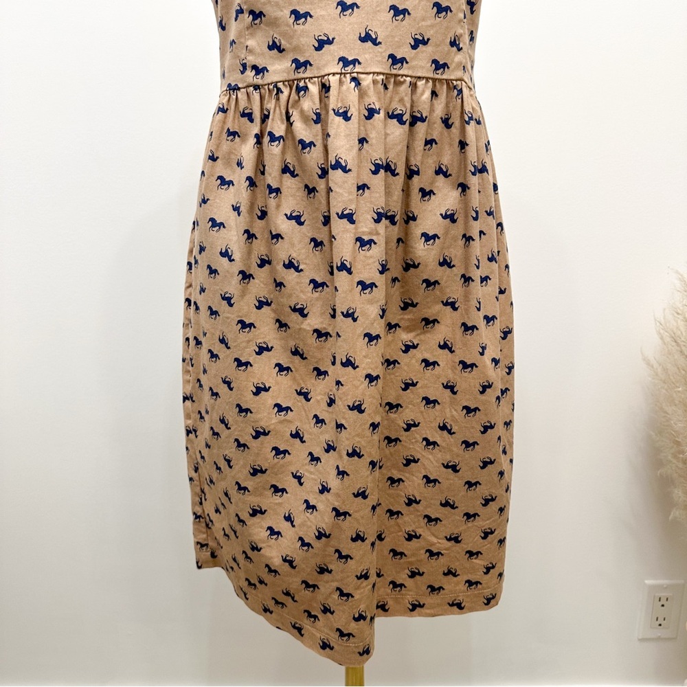 Vintage Inspired Brown Horse Printed Dress - Picture 10 of 10